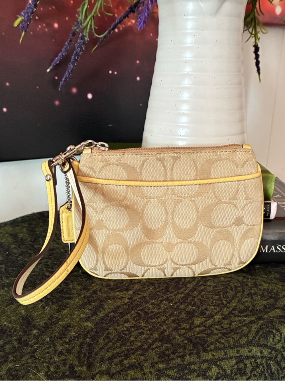 Coach Signature Canvas Wristlet